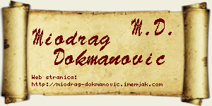 Miodrag Dokmanović vizit kartica